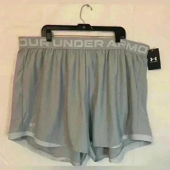 UA Under Armour Breathable Gym Women's Loose Activewear Shorts - Grey Size 3X - Picture 2 of 5